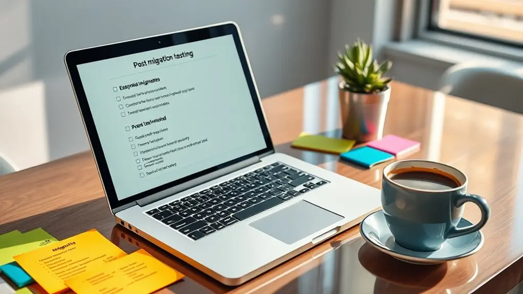 post migration testing checklist